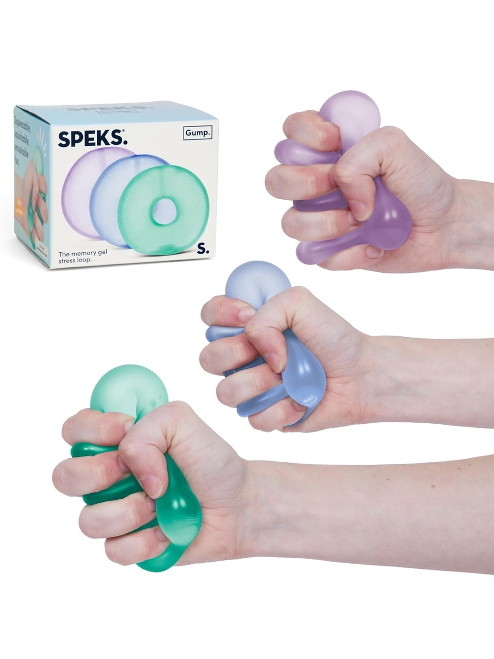 SPEKS Memory Gel Stress Loop - Mint & Lavender - Picture 2 of 5